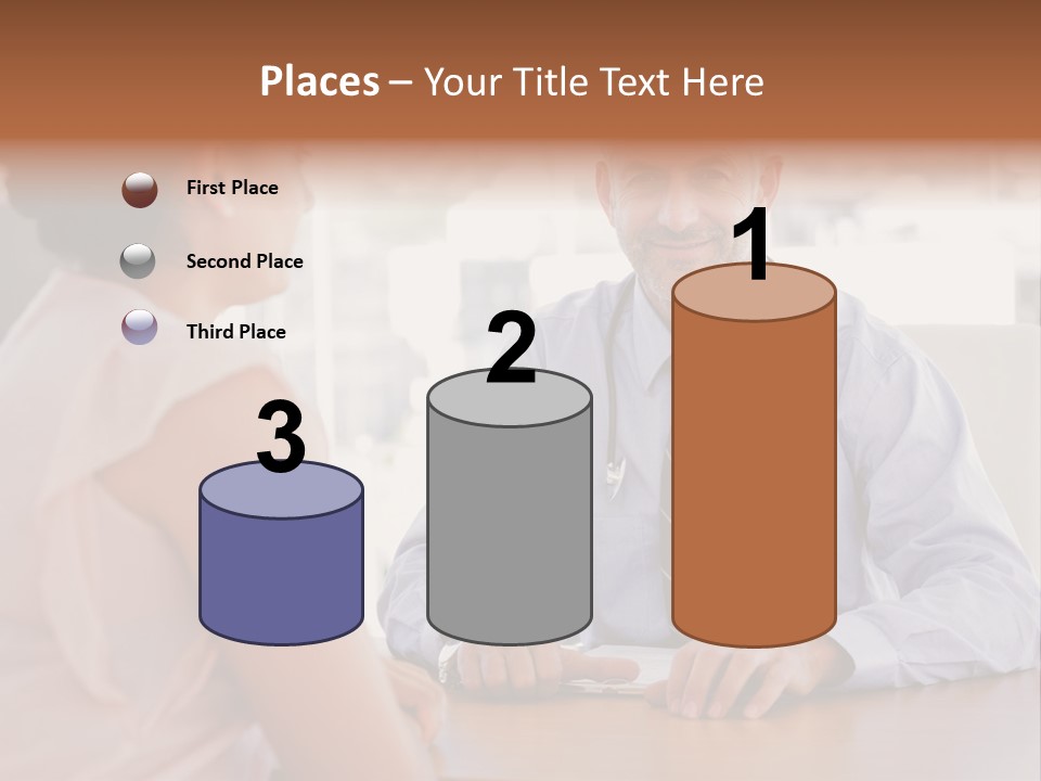 Examination Room Light Hair Pretty PowerPoint Template