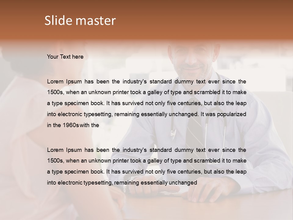 Examination Room Light Hair Pretty PowerPoint Template