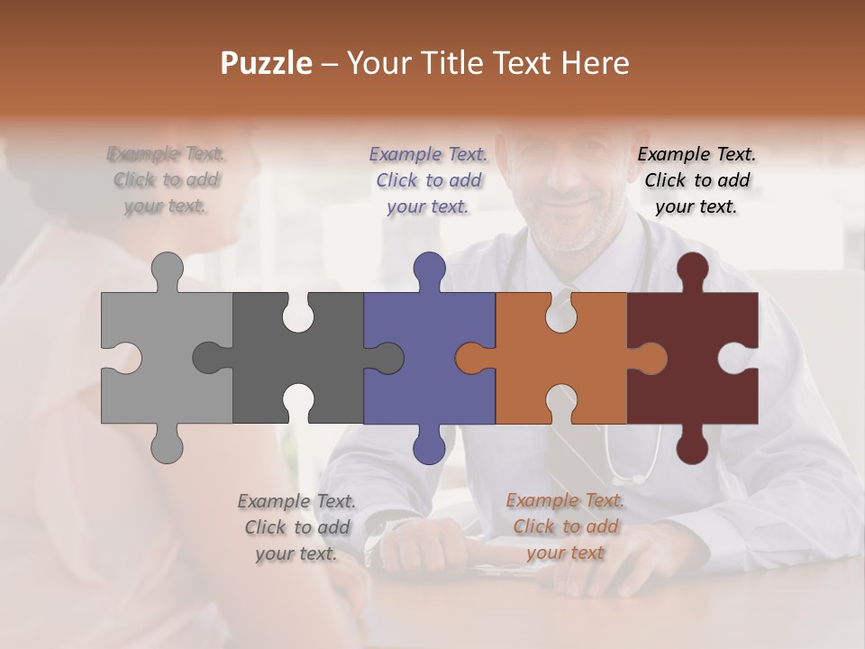 Examination Room Light Hair Pretty PowerPoint Template