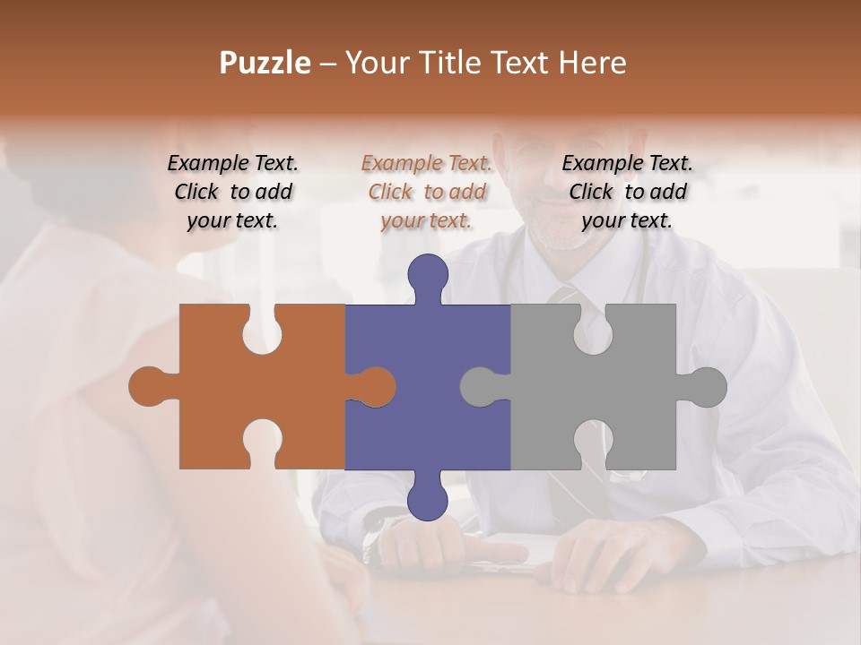 Examination Room Light Hair Pretty PowerPoint Template