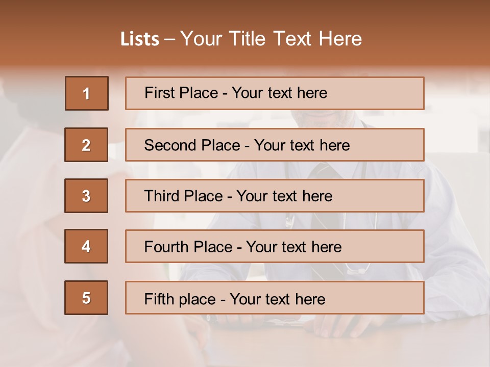 Examination Room Light Hair Pretty PowerPoint Template