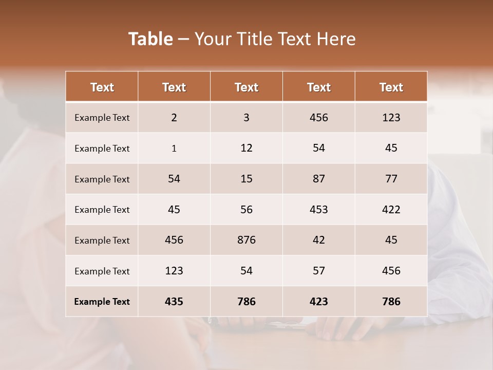 Examination Room Light Hair Pretty PowerPoint Template