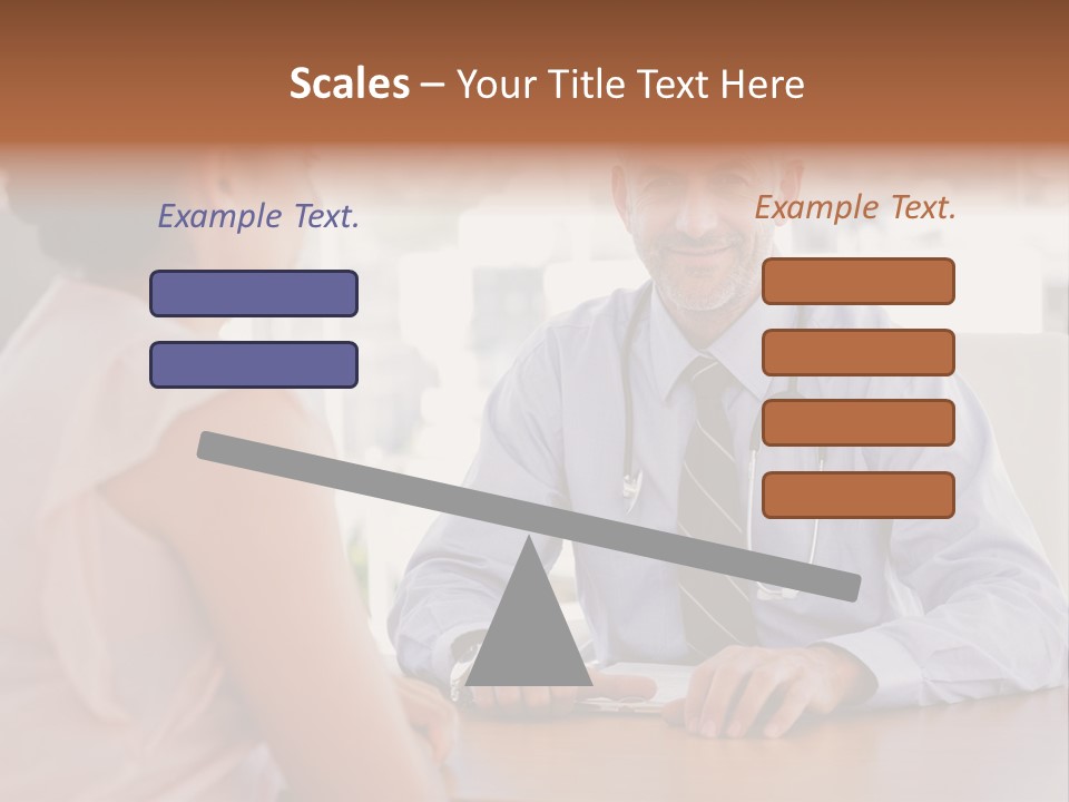 Examination Room Light Hair Pretty PowerPoint Template