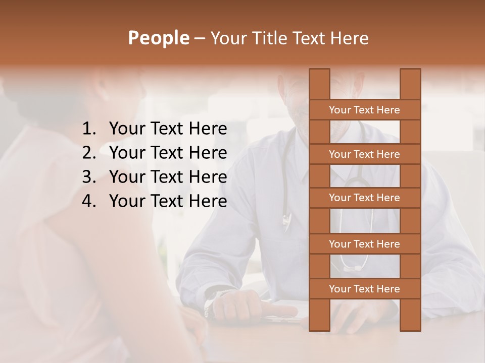 Examination Room Light Hair Pretty PowerPoint Template