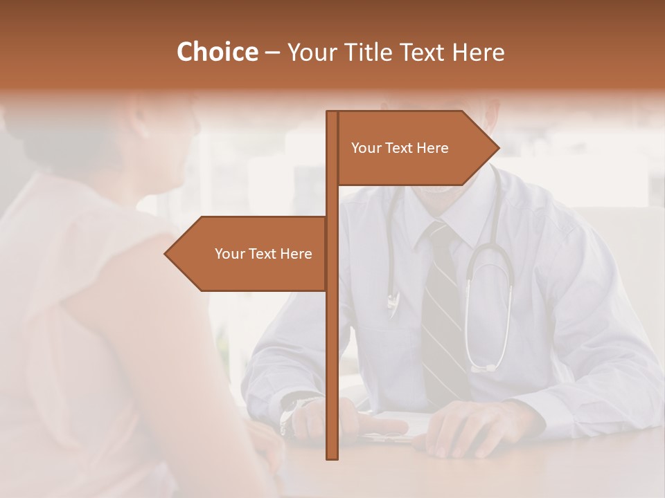 Examination Room Light Hair Pretty PowerPoint Template