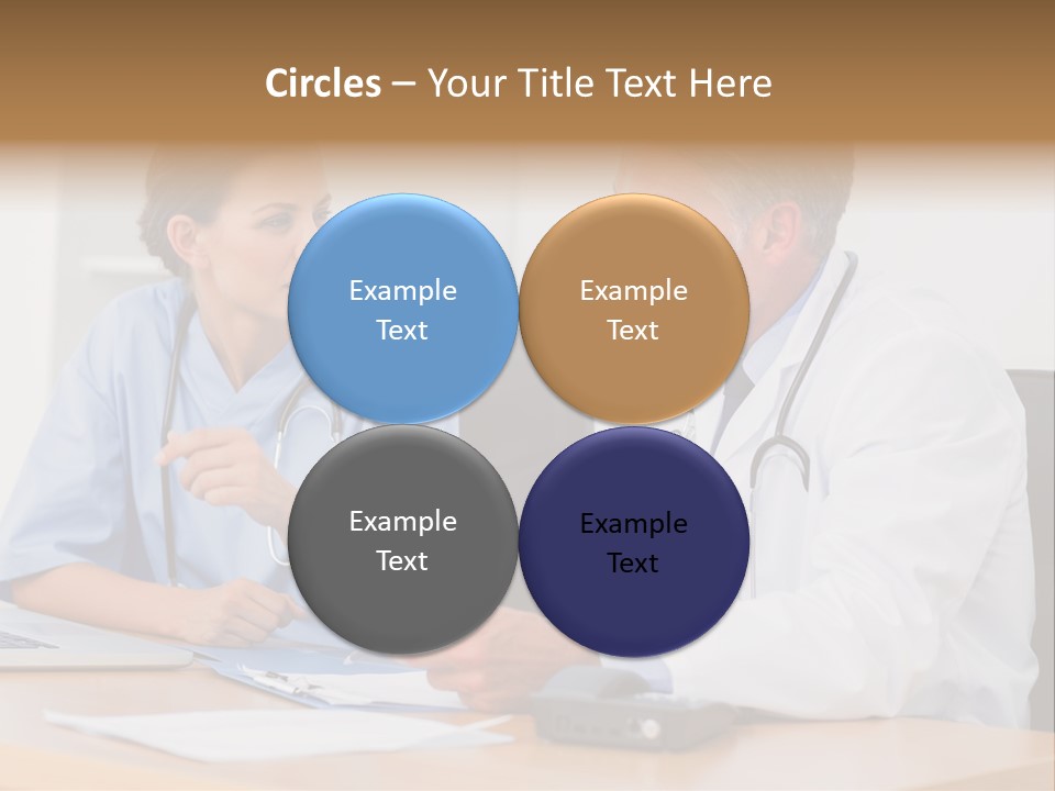 Nurse Pointing Desk PowerPoint Template