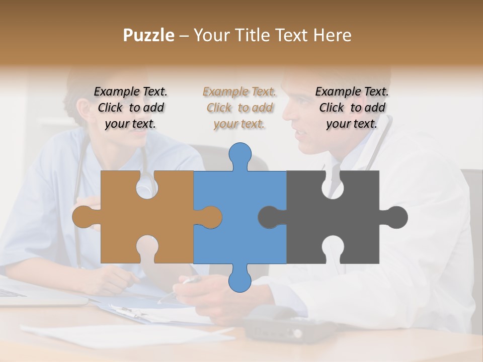 Nurse Pointing Desk PowerPoint Template