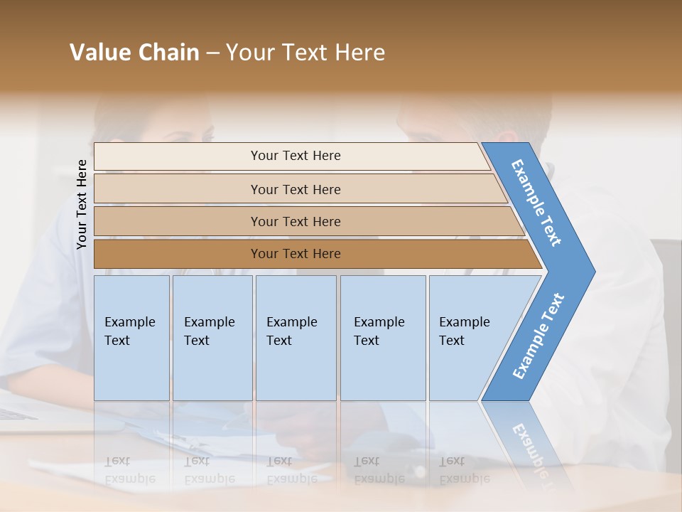 Nurse Pointing Desk PowerPoint Template