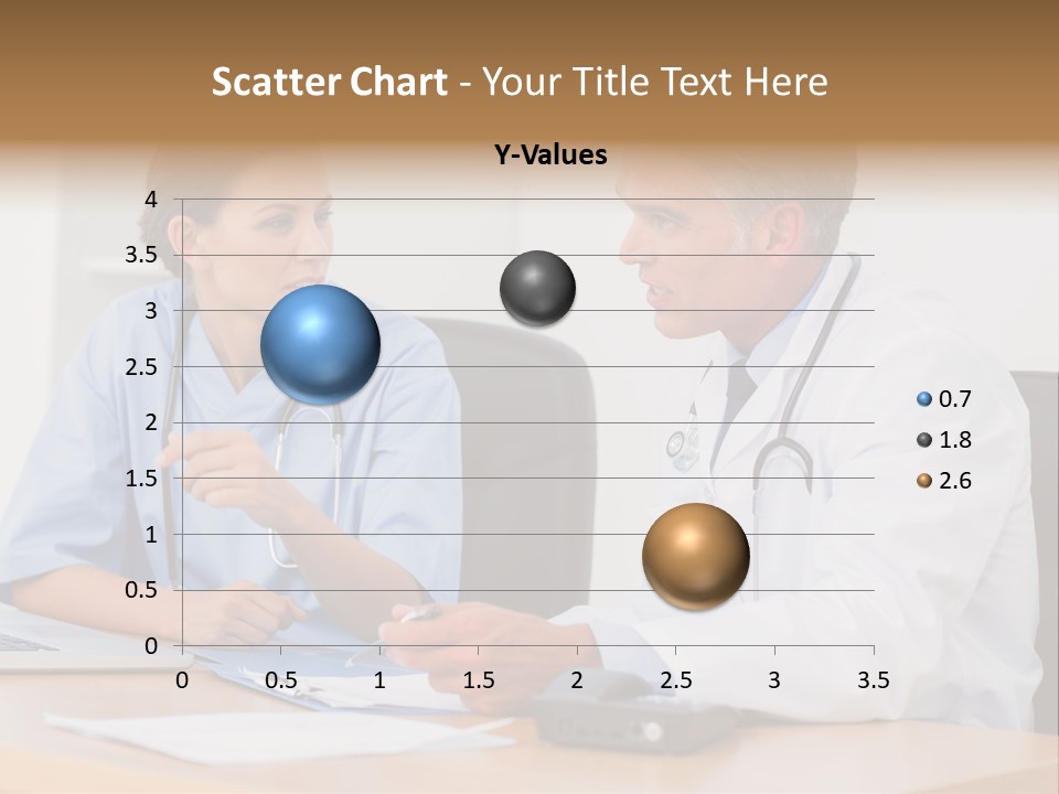 Nurse Pointing Desk PowerPoint Template