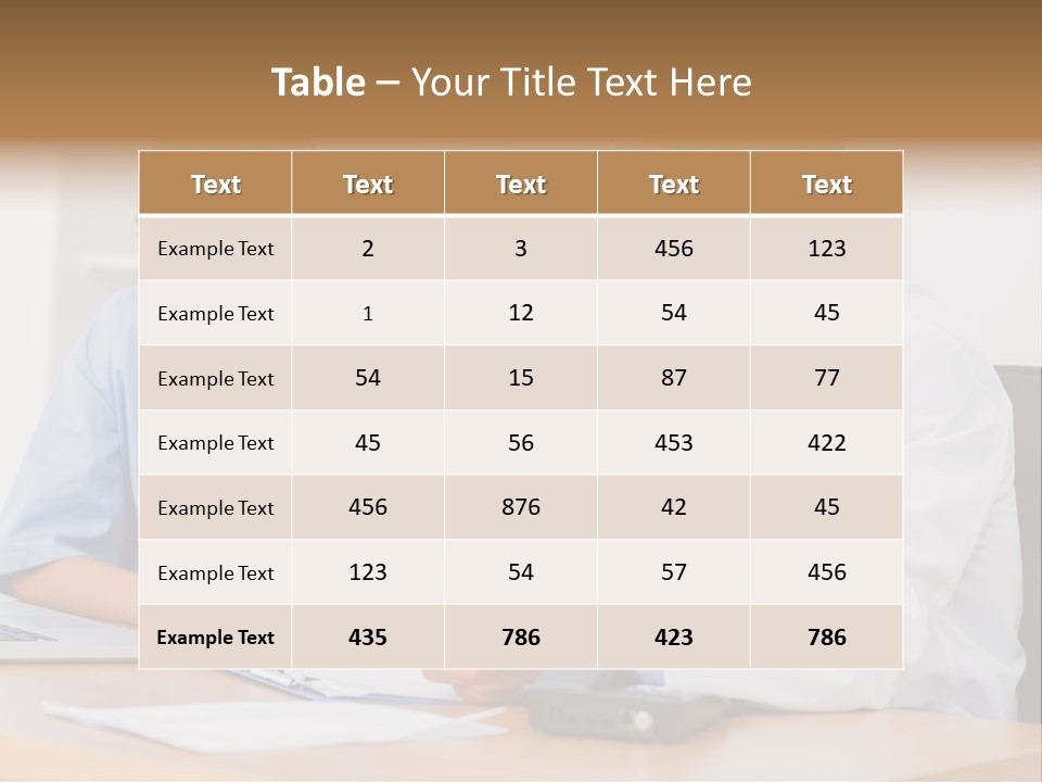 Nurse Pointing Desk PowerPoint Template