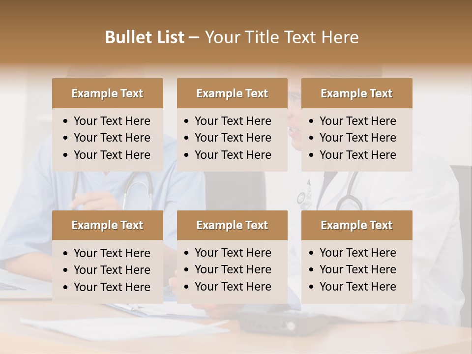 Nurse Pointing Desk PowerPoint Template