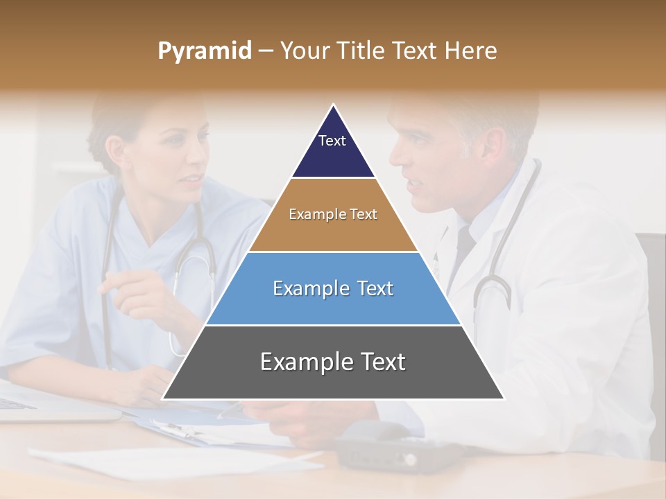 Nurse Pointing Desk PowerPoint Template