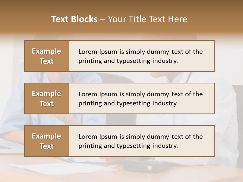 Nurse Pointing Desk PowerPoint Template