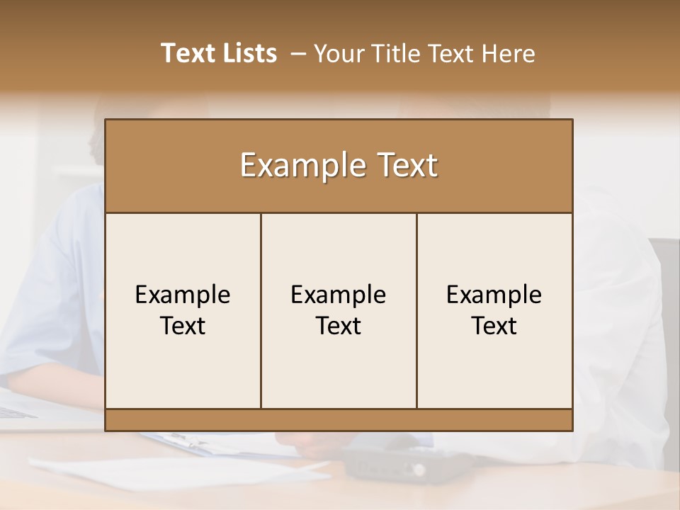 Nurse Pointing Desk PowerPoint Template