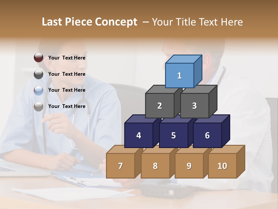 Nurse Pointing Desk PowerPoint Template