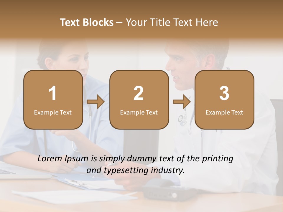 Nurse Pointing Desk PowerPoint Template