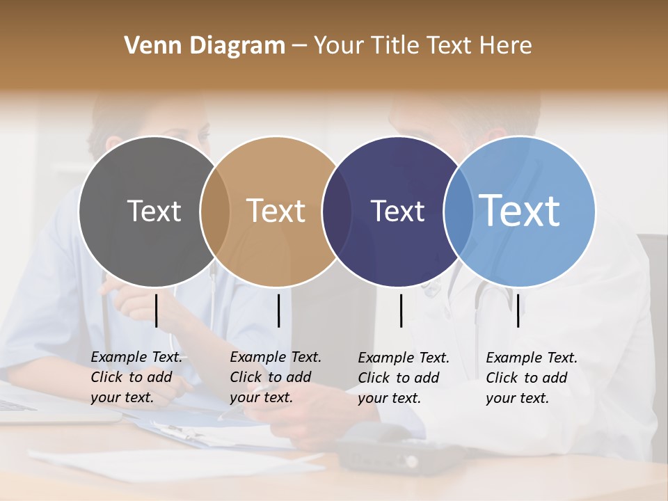 Nurse Pointing Desk PowerPoint Template