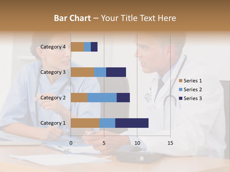 Nurse Pointing Desk PowerPoint Template