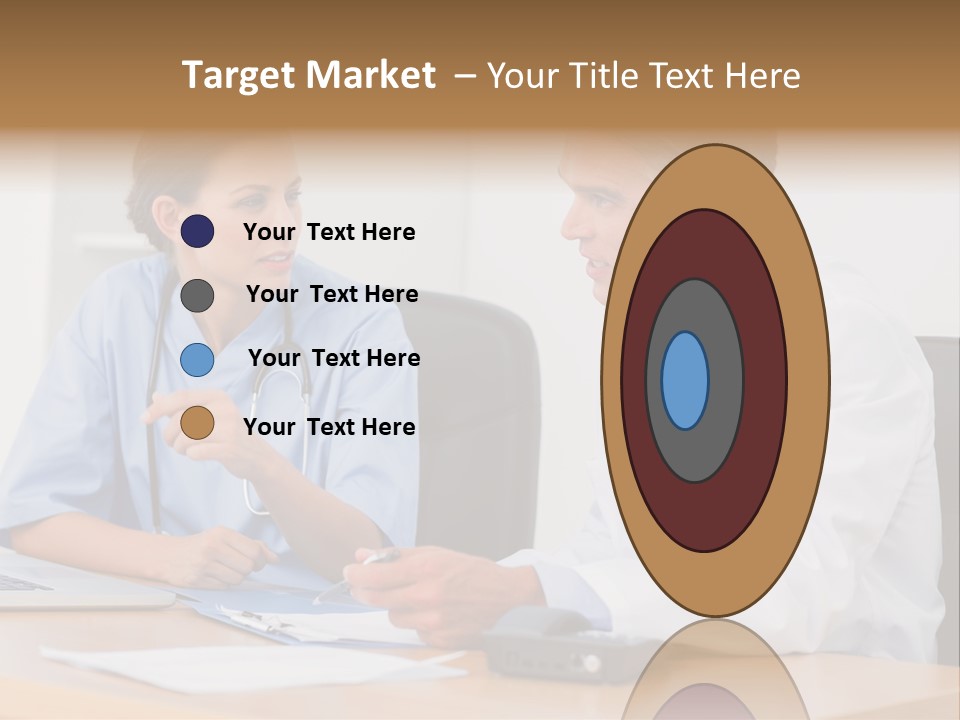 Nurse Pointing Desk PowerPoint Template