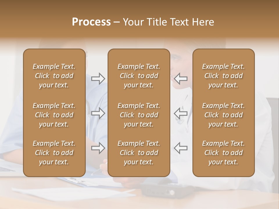 Nurse Pointing Desk PowerPoint Template