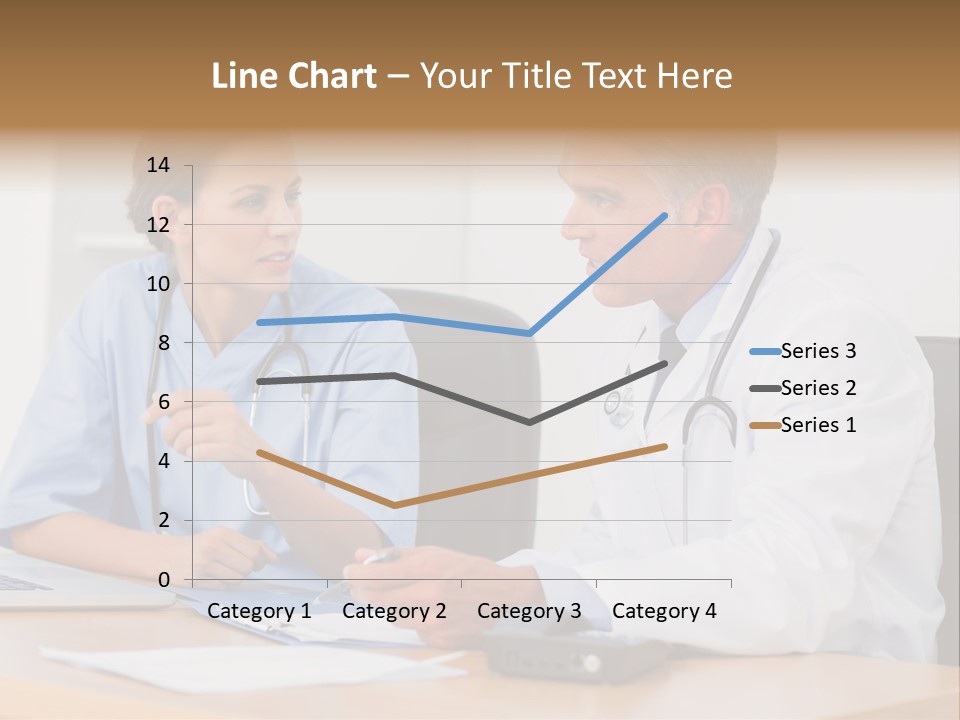 Nurse Pointing Desk PowerPoint Template