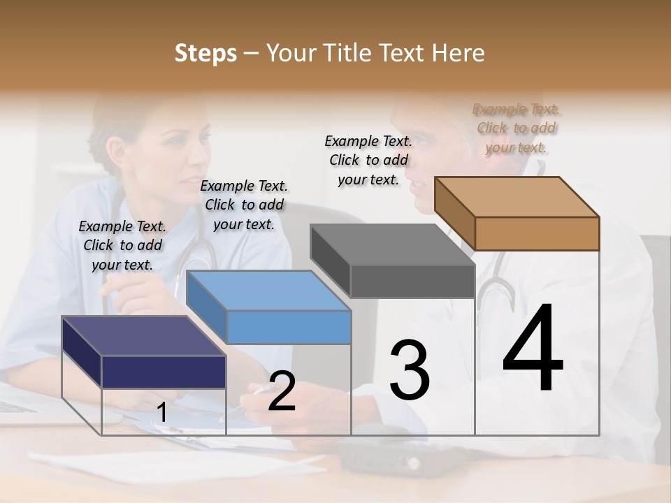 Nurse Pointing Desk PowerPoint Template