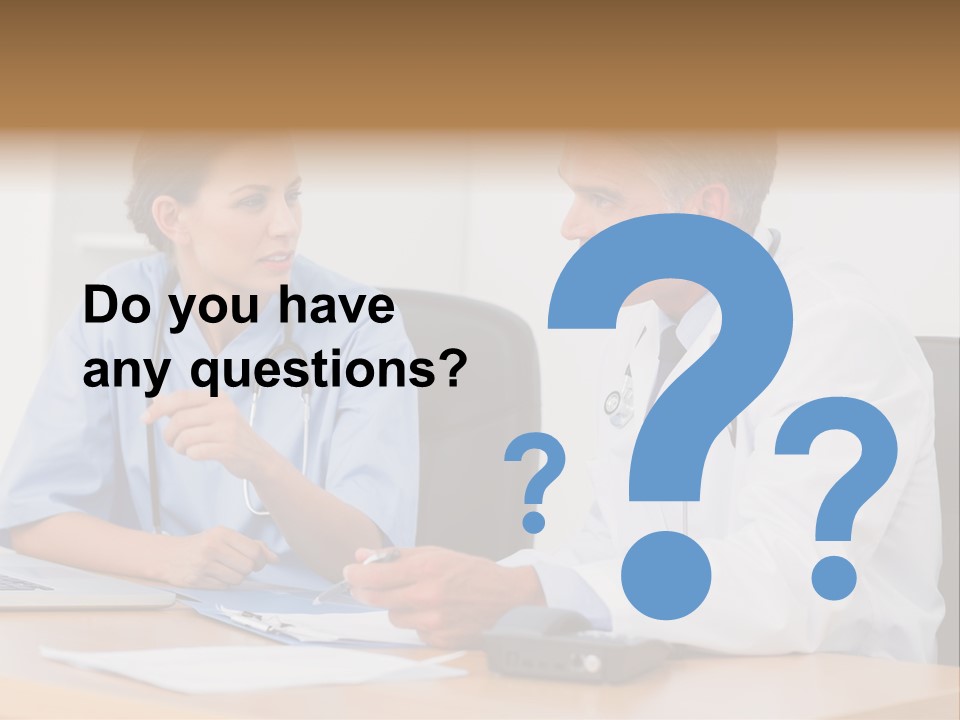 Nurse Pointing Desk PowerPoint Template