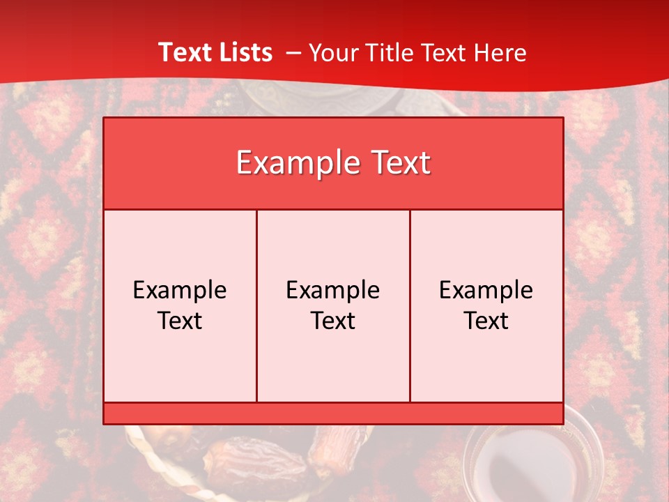 Tea Carpet Occasions PowerPoint Template
