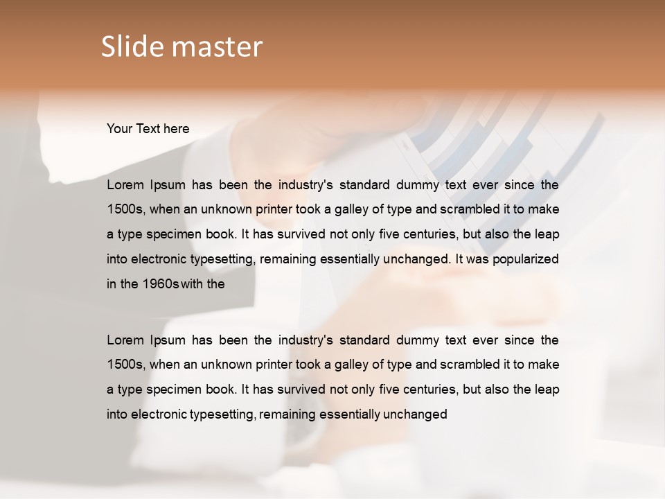 Calculating Discussing Hands PowerPoint Template