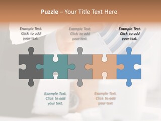 Calculating Discussing Hands PowerPoint Template