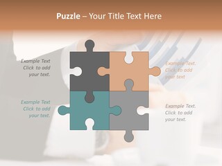 Calculating Discussing Hands PowerPoint Template