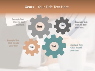 Calculating Discussing Hands PowerPoint Template