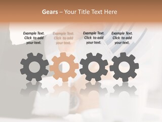 Calculating Discussing Hands PowerPoint Template