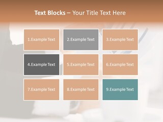 Calculating Discussing Hands PowerPoint Template