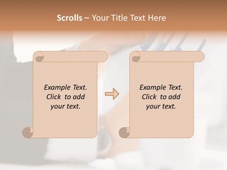 Calculating Discussing Hands PowerPoint Template