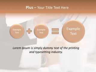 Calculating Discussing Hands PowerPoint Template