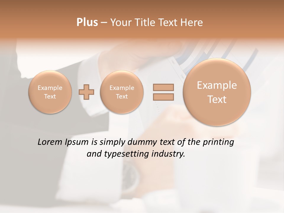 Calculating Discussing Hands PowerPoint Template