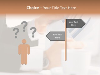 Calculating Discussing Hands PowerPoint Template