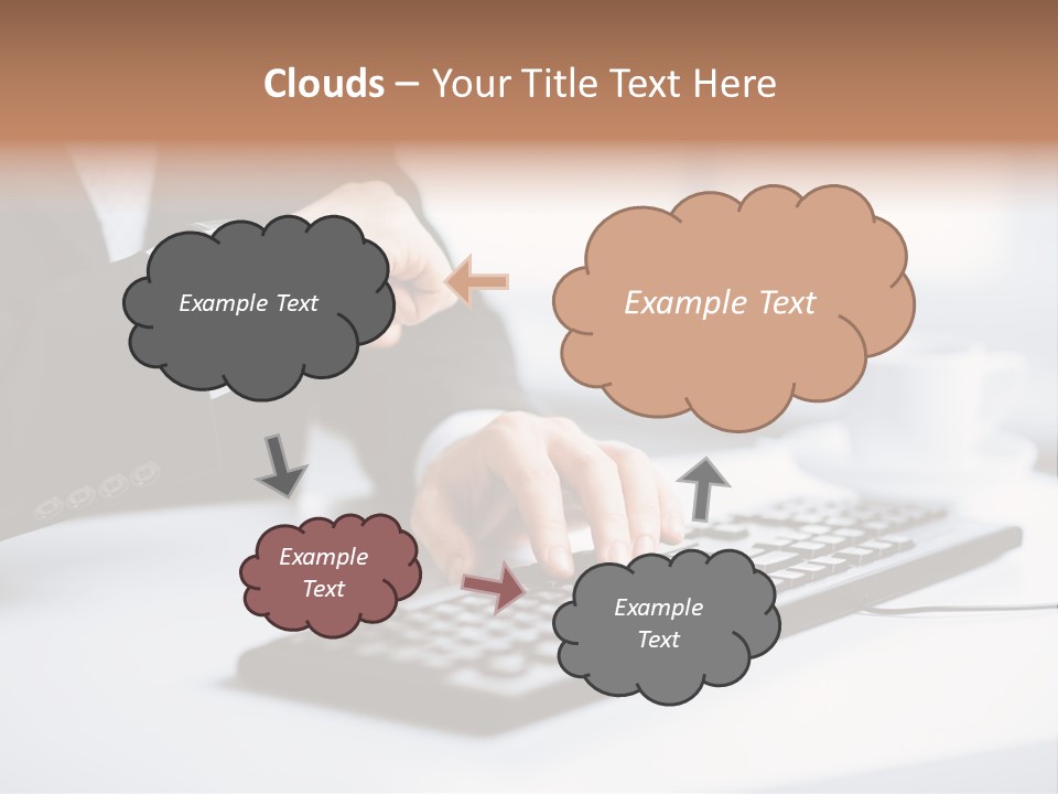 Cup Sending Hands PowerPoint Template