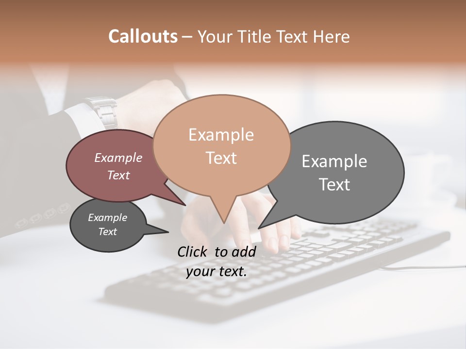 Cup Sending Hands PowerPoint Template