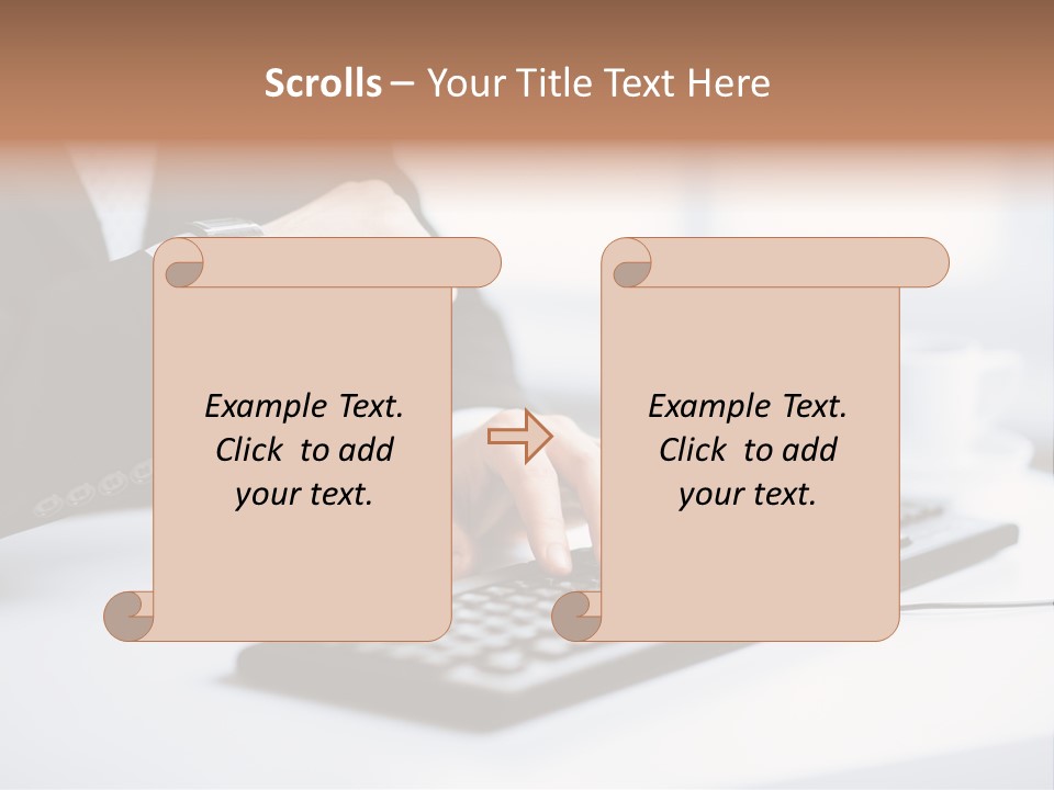 Cup Sending Hands PowerPoint Template