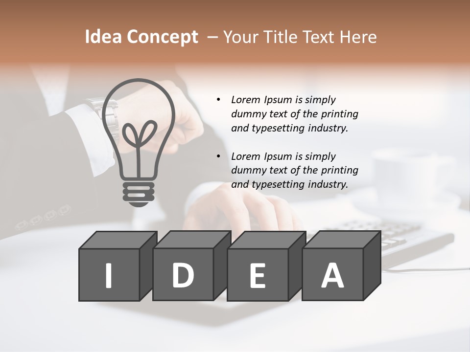 Cup Sending Hands PowerPoint Template