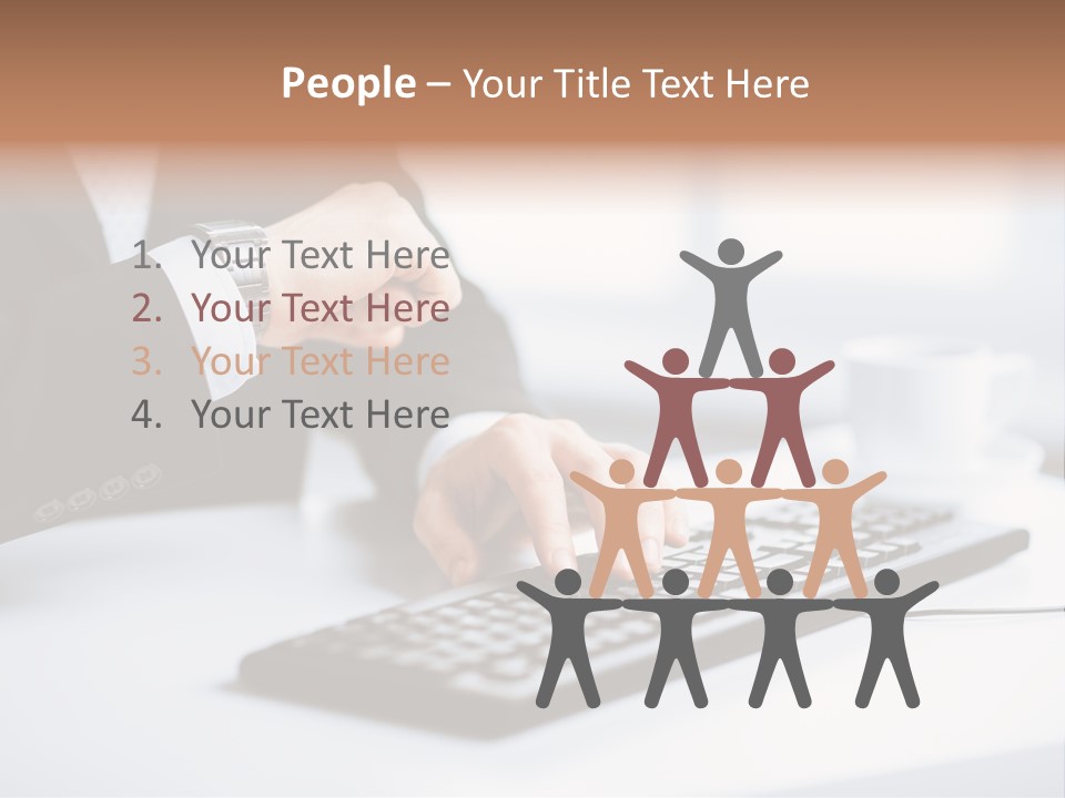 Cup Sending Hands PowerPoint Template