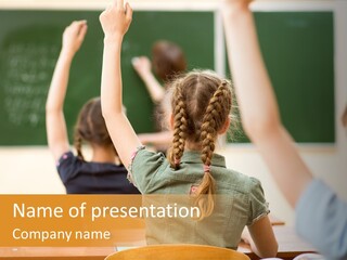 Education School Girl Teenager PowerPoint Template