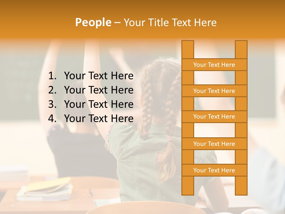 Education School Girl Teenager PowerPoint Template