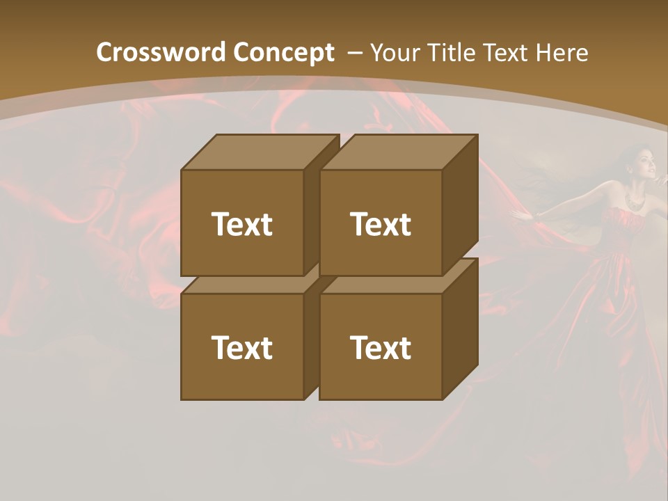 Silk People Flying PowerPoint Template