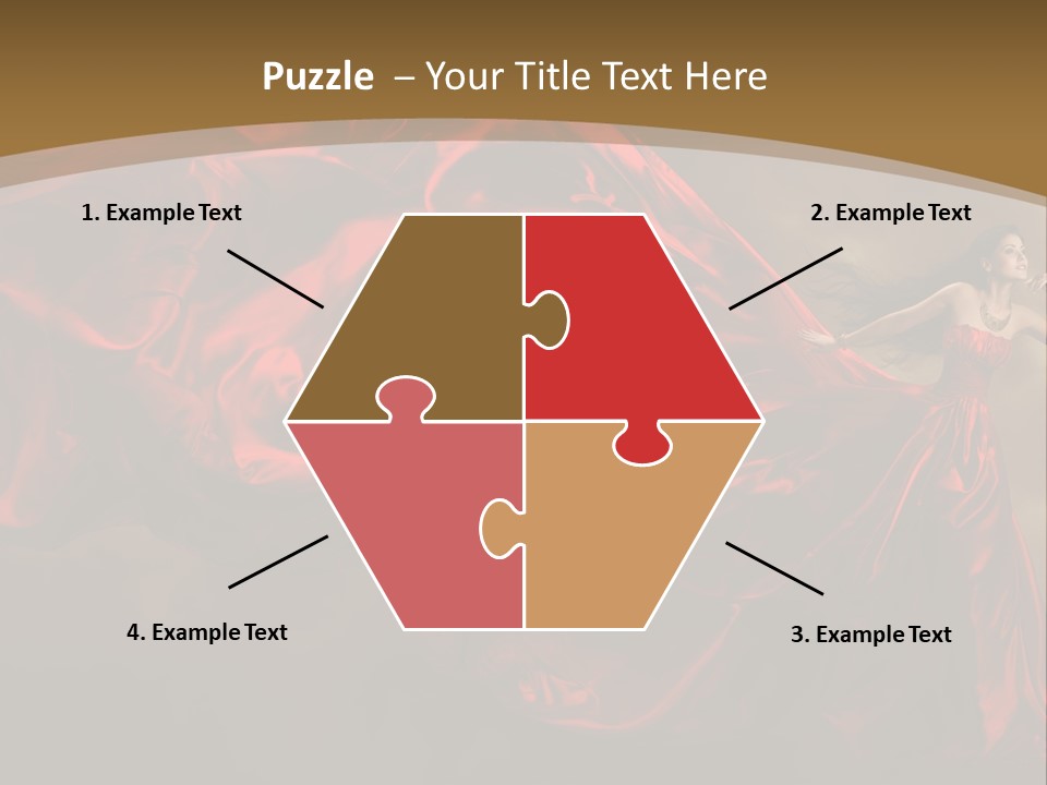 Silk People Flying PowerPoint Template