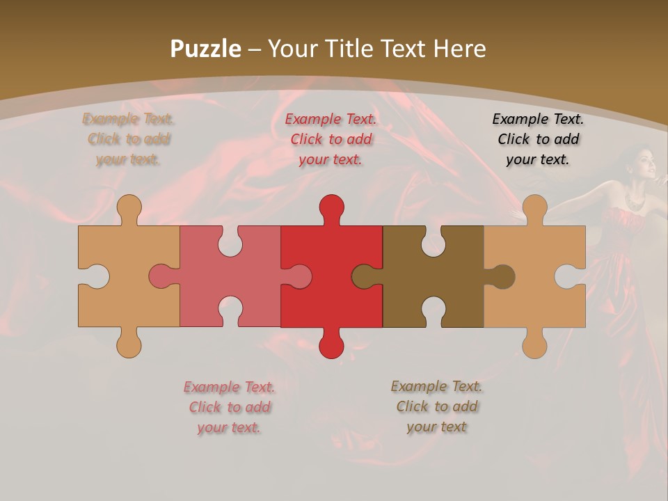 Silk People Flying PowerPoint Template