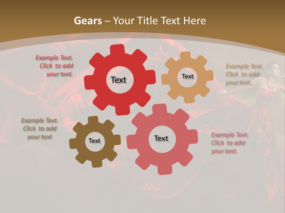 Silk People Flying PowerPoint Template