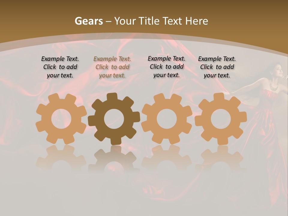 Silk People Flying PowerPoint Template